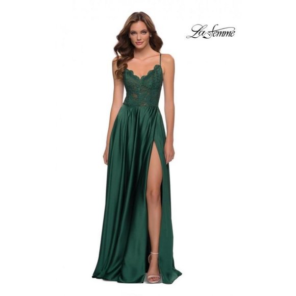 La Femme Dresses & Skirts - La Femme Dress/Gown Style 29760 in Emerald Green size 4